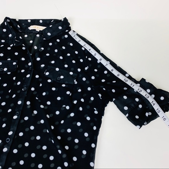 Icy Fashion- Polka Dots.Black/White. Size Large. - Picture 4 of 6